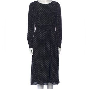 Sezane polka dot silk dress